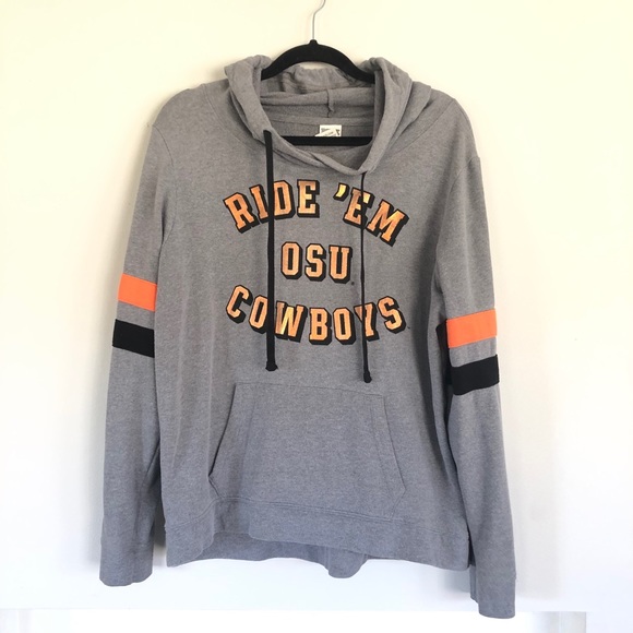 PINK Victoria's Secret Tops - PINK VICTORIA’S SECRET  Oklahoma State Hoodie | L